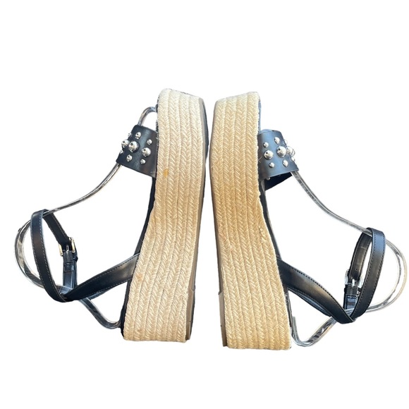 Marc Fisher Black Platform Espadrille Sandals Womens Shoes Size 7 - Picture 7 of 11